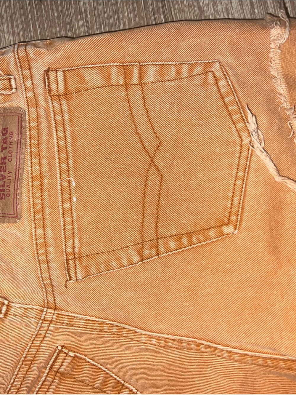 Lee Orange Denim Jean Shorts